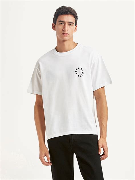 Men's Brand Logo White Boxy T-shirt – Levis India Store