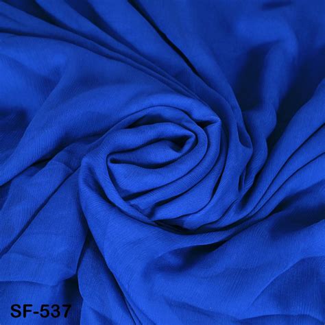 Indian Blue Crinkle Chiffon, Silk Chiffon, Lightweight Silk, Silk Veil ...