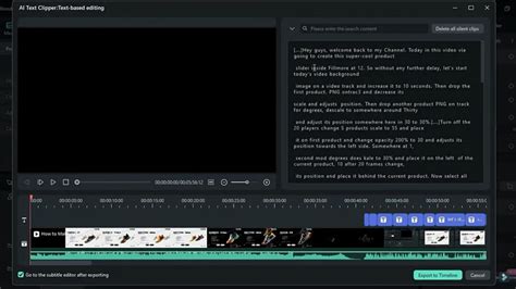 Filmora AI Text-Based Editing