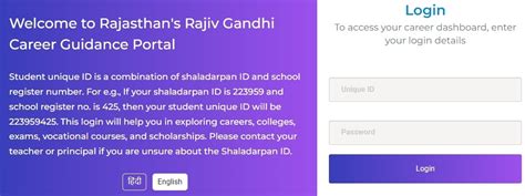 Rajasthan Rajiv Gandhi Career Guidance Portal Login at rajcareerportal ...
