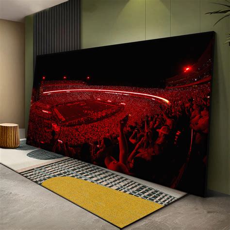 Duck Samford StadiumRed Lights Canvas Wall Art