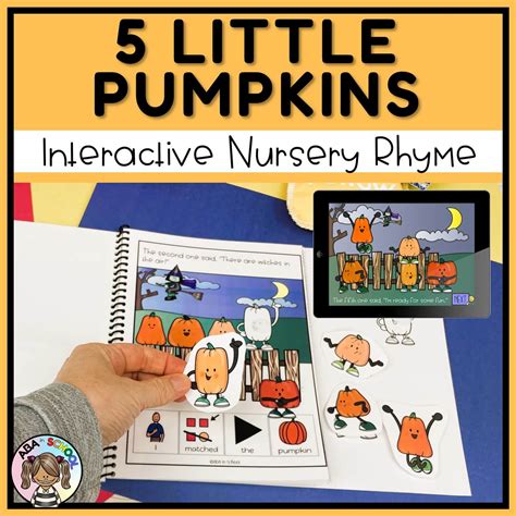 5 Little Pumpkins Preschool Nursery Rhymes Activities - ABA in School