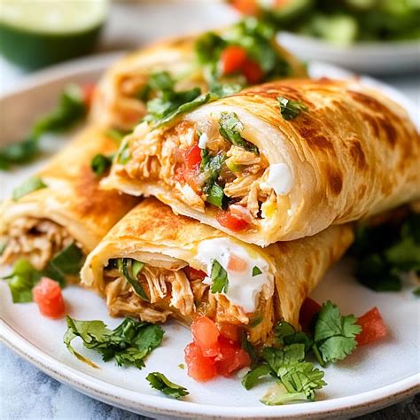 Baked Chicken Chimichangas