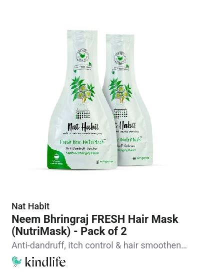 Nat Habit: Neem Bhringraj FRESH Hair Mask (NutriMask) - Pack of 2