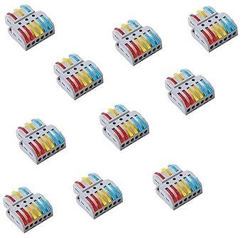 Besillia 10PCS Lever Wire Nut Connectors, Circuit Inline Splices,Quick ...