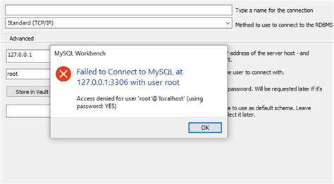 Image result for Access Denied for User Root Localhost MySQL Workbrench