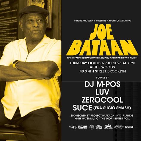 Future Ancestors Presents: A Night Celebrating Joe Bataan, The Woods ...