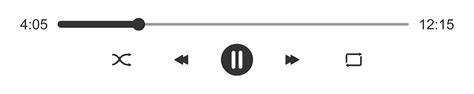 Audio or video player loading progress bar with time slider pause ...