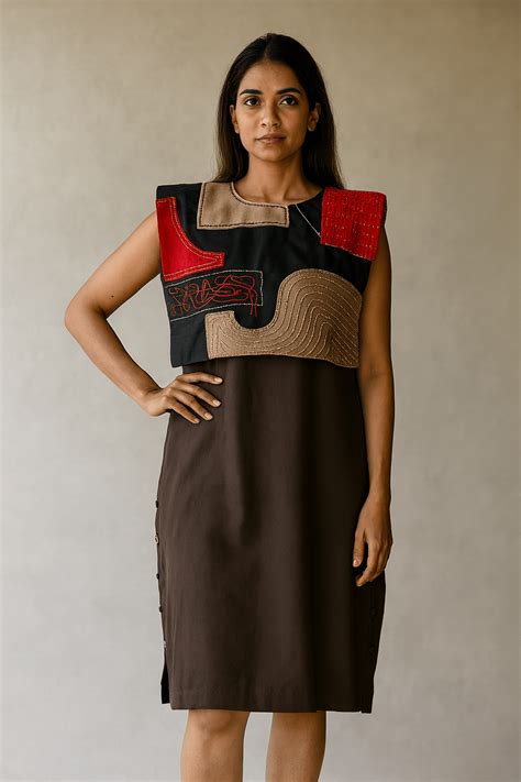 Buy Monolith Patch Front Short Dress Online - Ciceroni
