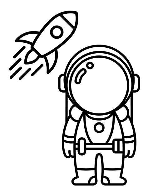 Astronaut Suit Coloring Page