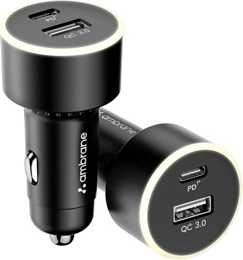Ambrane 85W Car Charger, Mobile & Laptop Charging (MacBook & Type C ...