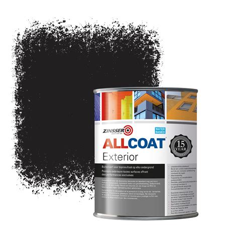 Zinsser Allcoat Exterior Muurverf RAL 8022 Zwartbruin - 1 liter Kopen ...