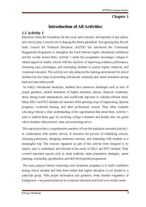 AICTE Activities Report: Community Engagement Initiatives at JCET ...