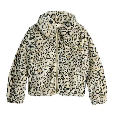 Girls 6-20 SO® Faux Fur Jacket in Regular & Plus Size