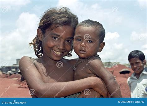 Group Portrait of Poor Bangladeshi Children Editorial Stock Photo - Image of cheerful ...