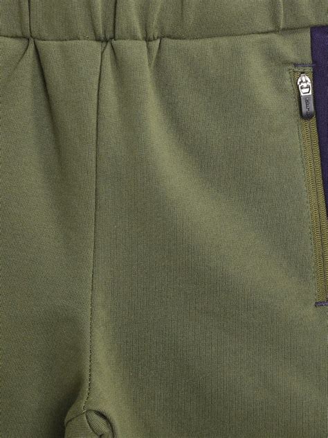 Alcis Boys Olive Green Solid Slim Fit Sports Shorts BKS8284-4
