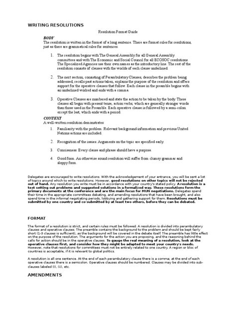 Image result for Format for Writing a Resolution