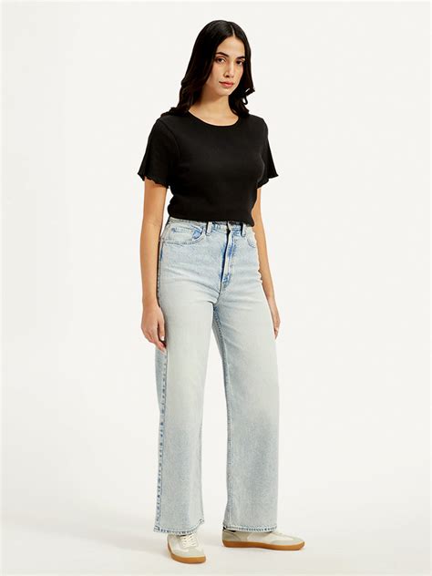 Women's Blue Loose Fit High Rise Jeans – Levis India Store