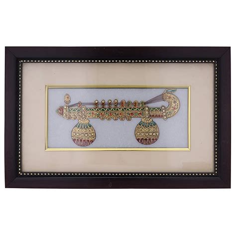 PS Creation Present Marble Tiles Framed Hand Made Painting with Kundan ...