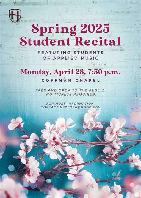 Spring 2025 Student Recital | Hood College