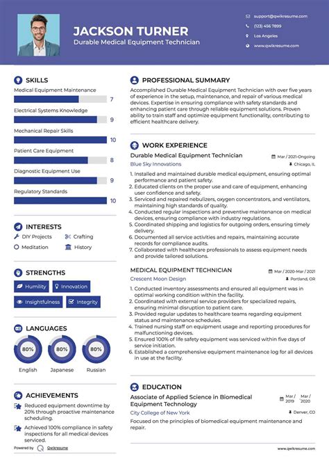 10+ Medical Equipment Technician Resume Samples & Templates for 2025
