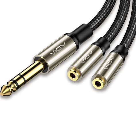 Buy VIOY Headphone Splitter 14 inch TRS Male to Dual 3.5mm 18 Female ...