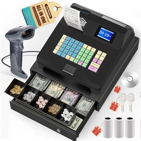 Perfiware Cash Register for Small Businesses with Scanner/Cash Drawer/Receipt Printer in One ...