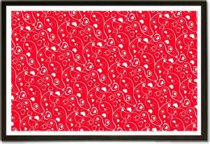 Framed Climber Heart Floral Pattern Paper Print - Abstract posters in ...