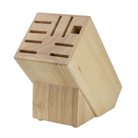 Vogue Wooden Knife Block 9 Slots - D738 - Buy Online at Nisbets