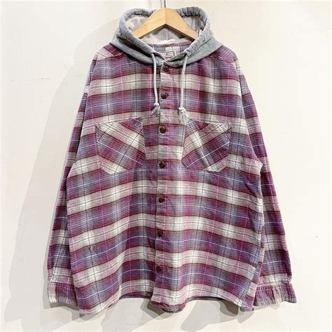 1990's WEEKENDS heavy flannel hoodie | gilet antiques / gilet flagship