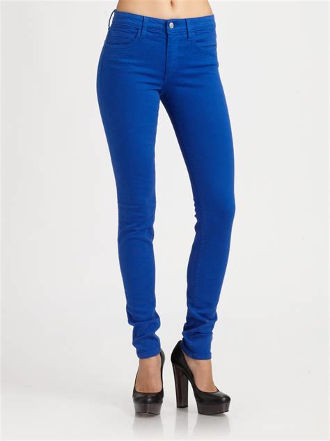 Joe's jeans Colored Skinny Jeans in Blue | Lyst