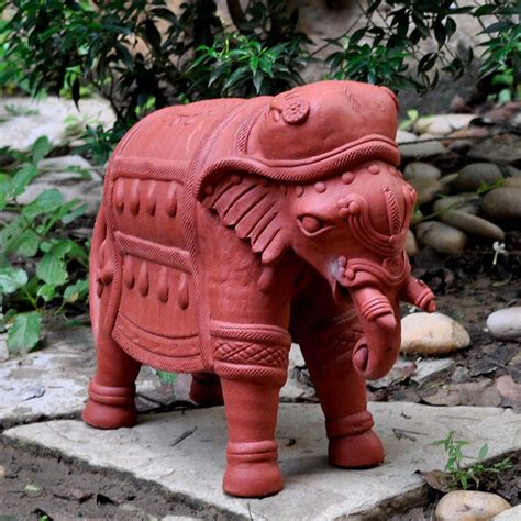 Decorative Terracotta Elephant Decor