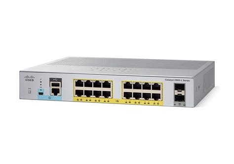 Cisco Catalyst 2960L-SM-16PS Network Switch, 16 Gigabit Ethernet PoE+ ...