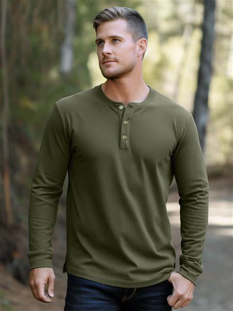Henley Shirt Long Sleeve