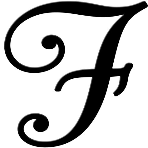 Uppercase F Cursive