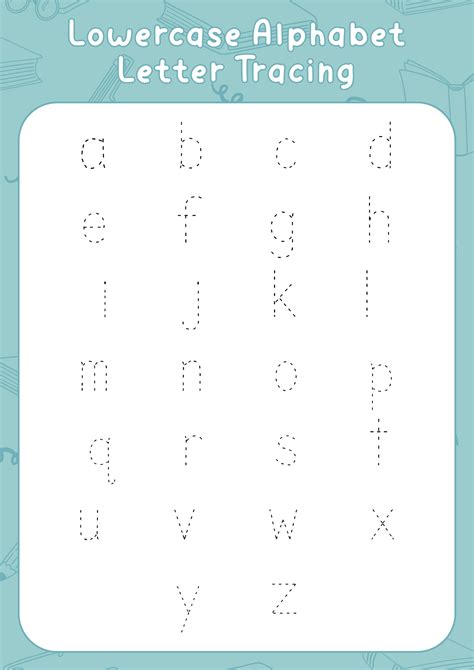 Tracing Lowercase Alphabet Letters