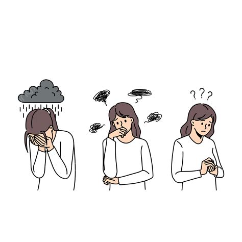 Depresi Pikiran Negatif Konsep Frustrasi, Menekankan, Gadis, Depresi ...