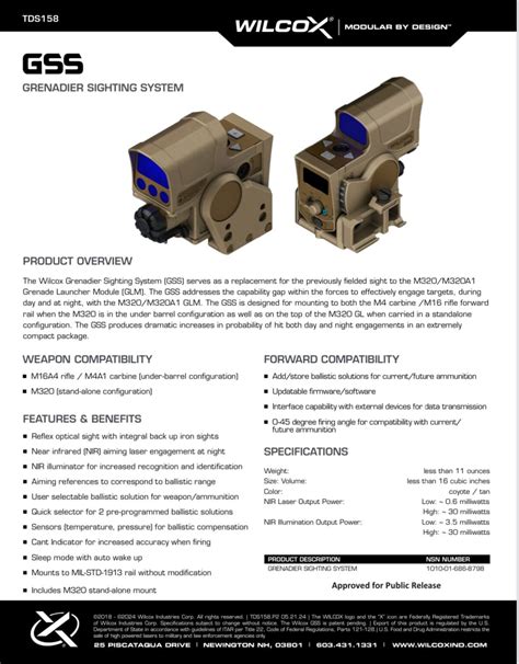 Wilcox Industries - US Army’s Grenadier Sighting System | Soldier ...