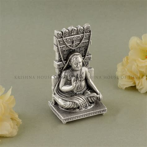 Buy Radiant Silver Idol of Saint Raghavendra Swami Online – Krishna ...