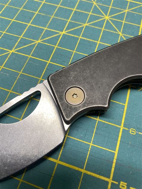 Oz Machine Company Roosevelt Dark Washed Folding Pocket Knife | #4842046205