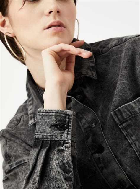 Buy Women Washed Denim Shirt Online at just Rs. 1299.0 - 1000014150802 ...