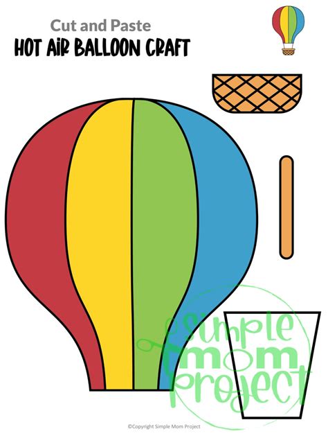 Printable Hot Air Balloon Craft Template – Simple Mom Project