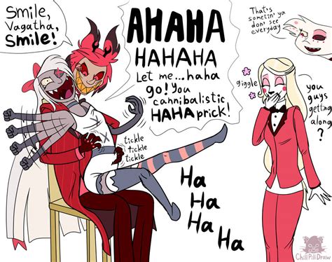 Hazbin Hotel - Vaggie surprises Alastor 1 by ChillPill-Draw on DeviantArt
