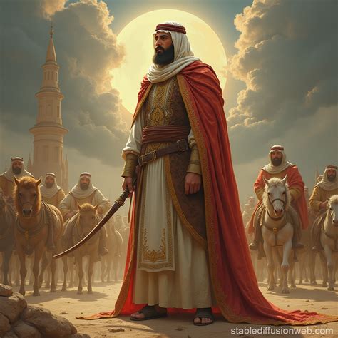 Ilustrasi Wajah Umar Ibn Al-Khattab Muda | Stable Diffusion Online