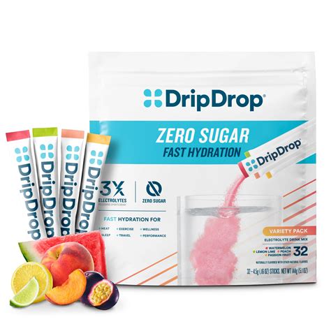 Buy DripDropHydration - Zero Sugar Variety Pack - Electrolyte Drink Mix ...