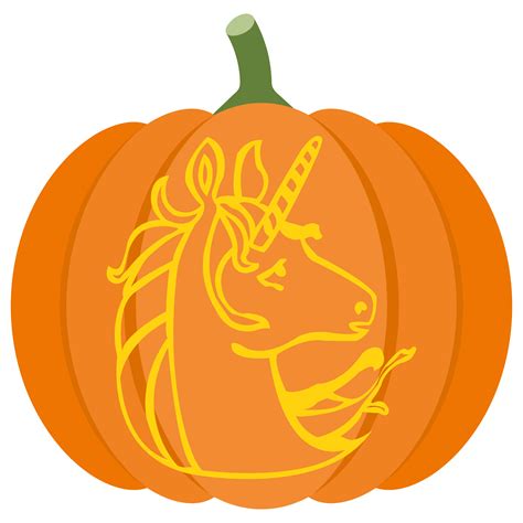 Unicorn Pumpkin Carving Stencils