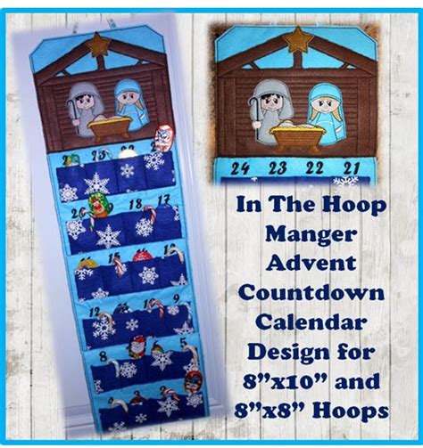In The Hoop Snowman Advent Calendar Embroidery Machine Design ...