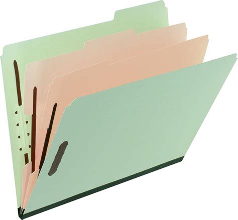 Pendaflex File Folders, Pressboard Classification, 6 Fasteners, Letter ...