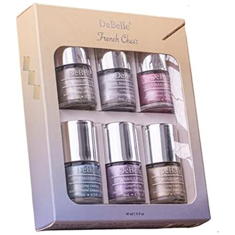 Buy DeBelle French Cheer Gel Nail Polish Combo Set Of 6 Metallic Violet ...