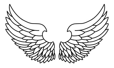 Free vector angel wings line art and outline 16126687 Vector Art at ...